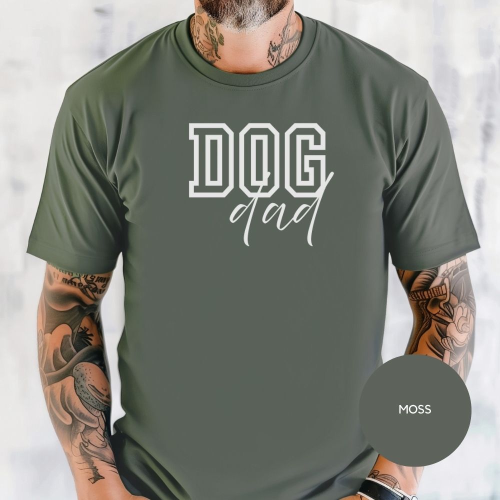 Dog Dad T-Shirt, Comfort Colors 1717, Crew Neckline