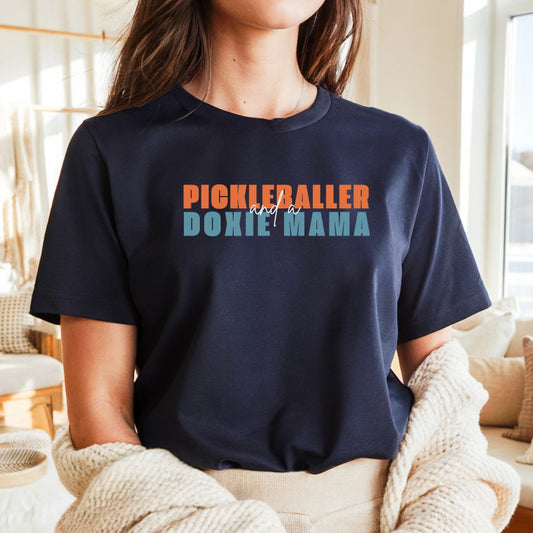 Pickleballer and a Doxie Mama T-Shirt