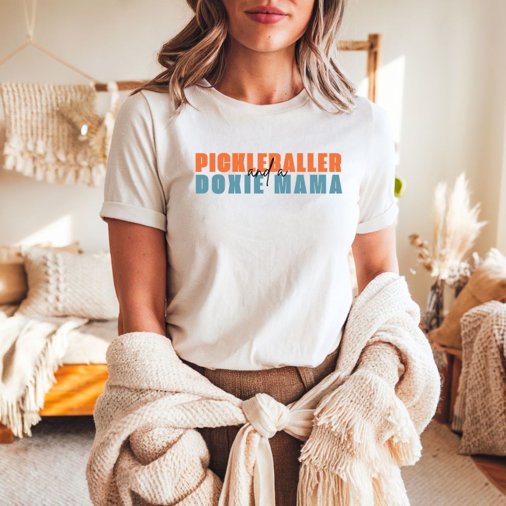 Pickleballer and a Doxie Mama T-Shirt