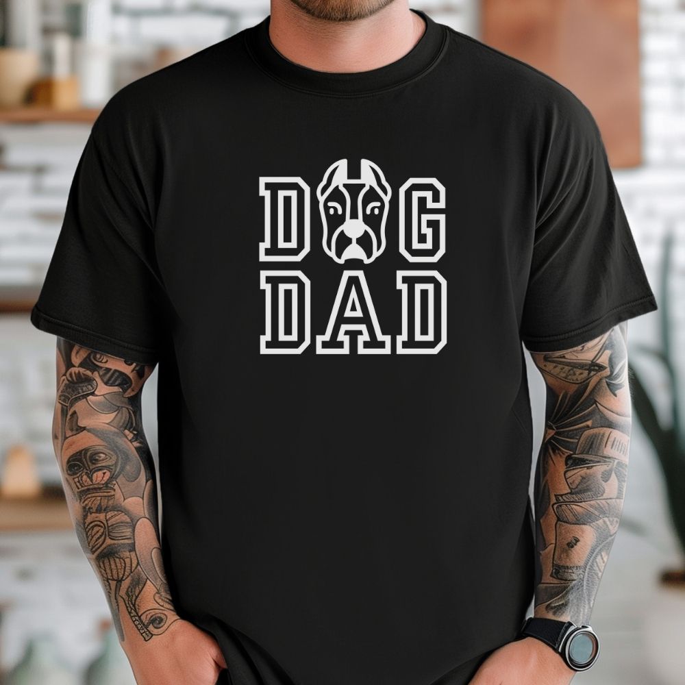 Great Dane Dog Dad T-Shirt, Comfort Colors 1717, Crewneck Neckline
