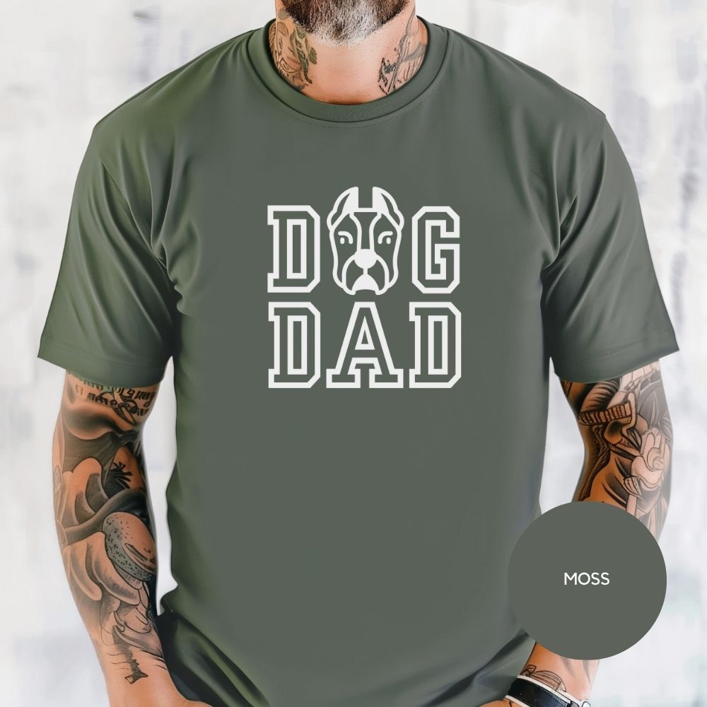 Great Dane Dog Dad T-Shirt, Comfort Colors 1717, Crewneck Neckline