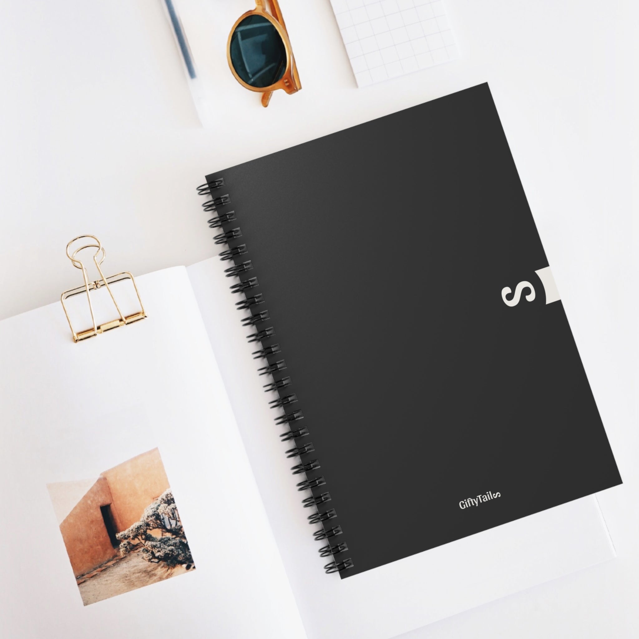 Spiral Notebook Journal 6x8, for Notes & Journaling, Solid Charcoal Grey