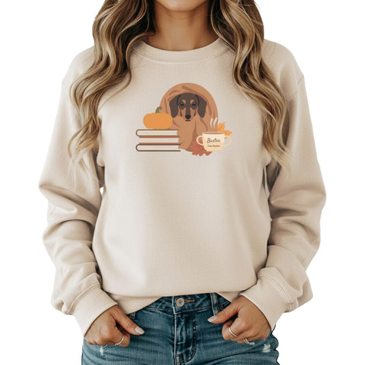 Custom Dachshund Sweatshirt, Dachshund Cozy Season Sweater