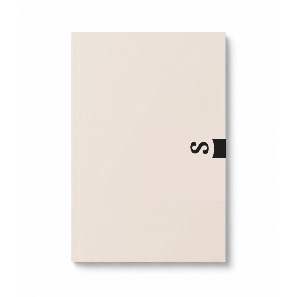 Minimal beige softcover planner titled “The Starting Point Planner” with modern black tab detail on a clean light background.